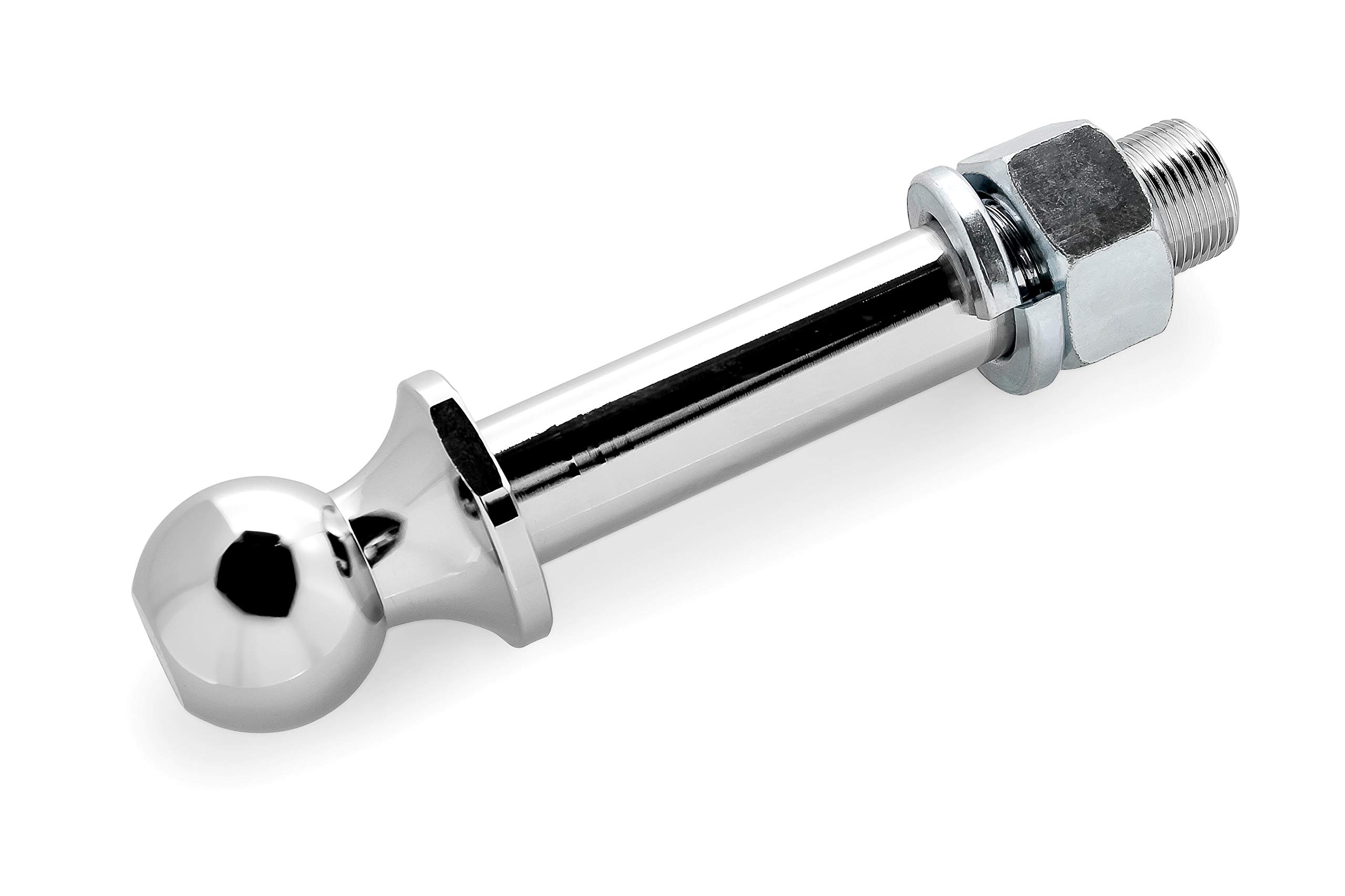 EAZ LIFT Chrome Hitch Ball | Allows for Easy Installation with a 6000 lb. Rating | Can be Used with The R3 Recurve Hitch | 2" Ball and 6-5/8" Shank with 1-1/4" diamater (48759)