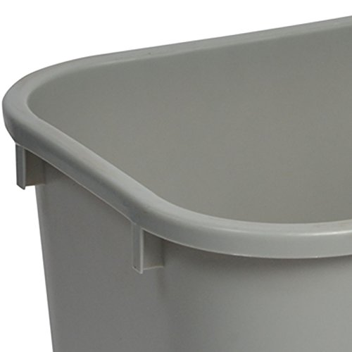 Janico 1037GY 10 Gallon Waste Basket,Grey