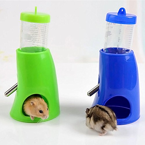 Pet Small Animals Hamster Hideout Drinking Waterer 2-in-1 Water Bottle for Small Animals