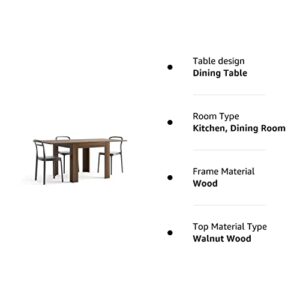 Mobili Fiver, Square extendable Dining Table, Eldorado, Canaletto Walnut, Made in Italy