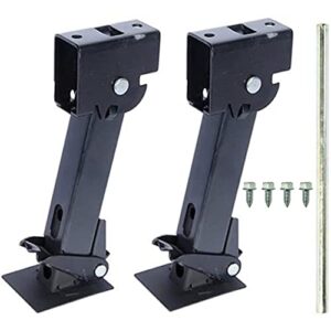 southwest wheel pair of black painted telescoping trailer stabilizer jacks with handle and mounting hardware (1000 lbs. support capacity 650 lbs. lift capacity each)