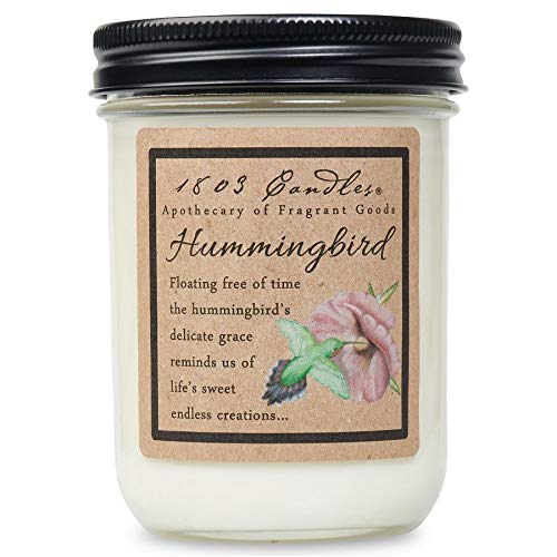 1803 Candles - 14 oz. Jar Soy Candles - (Hummingbird)