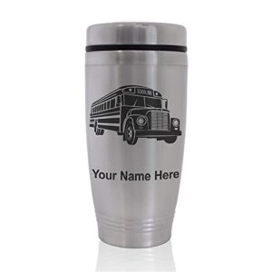 skunkwerkz commuter travel mug, school bus, personalized engraving included