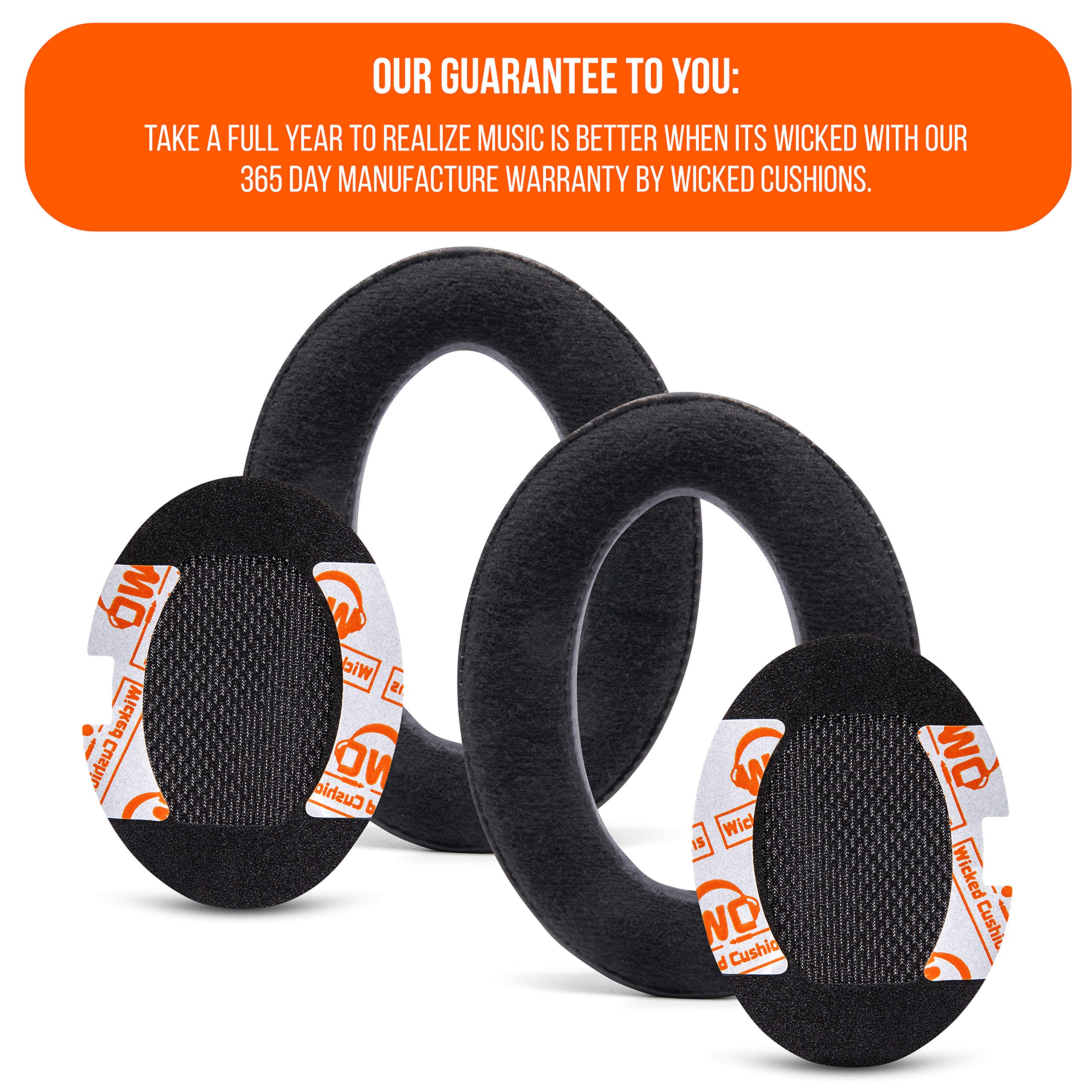 WC Upgraded Replacement Ear Pads for Bose QC15 Headphones Made by Wicked Cushions- Supreme Comfort - Compatible with QC25 / QC2 / AE2 / AE2i / AE2W - Extra Durable | (Velour)