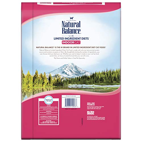 Natural Balance Limited Ingredient Diet Salmon & Chickpea Indoor Adult Cat Grain-Free Dry Cat Food 10-lb. Bag