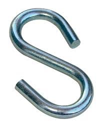 rocky mountain goods steel open s hooks 1 1/2” pack of 20 - high grade metal s hooks for hanging items outdoors/indoors - can hold up to 100 lbs
