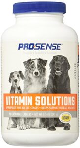 prosense vitamin solutions 90 count, chewable tablets for dogs, helps support overall wellness (p-87039)