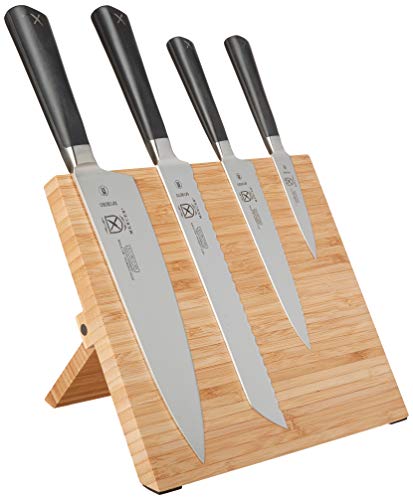 Mercer Culinary Züm Magnetic Board Forged Knife Set, Bamboo, Black