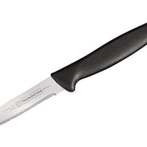 Tramontina Plastic Handle Paring Knife 3" Carbon Micro-Serrated Carded