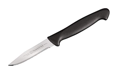 Tramontina Plastic Handle Paring Knife 3" Carbon Micro-Serrated Carded