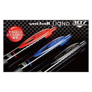 Uni-ball Signo 307 Gel Ink Pen Black (UMN30705.24), 0.5 mm, 3 pens per Pack (Japan Import) [Komainu-Dou Original Package]　　