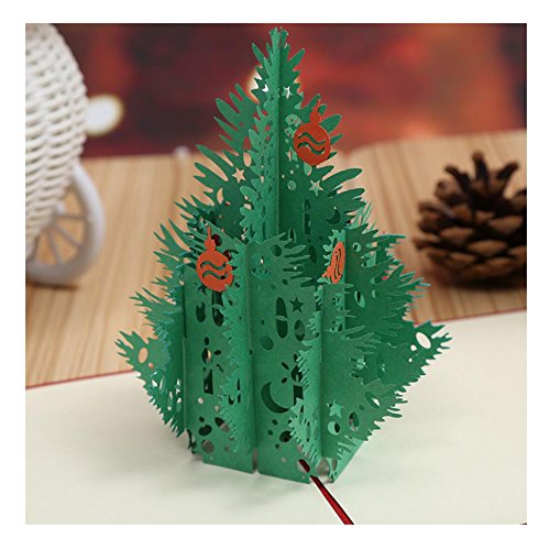 Bluboon 3D Greeting Christmas Cards Papercraft 7 Pack Holiday Birthday Pop Up Cards Gift