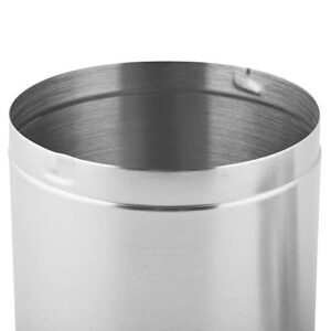 G.E.T. SSTB-6 Stainless Steel 4.75" Stainless Steel Table Top Trash Can, 4.75" Flap Lid, Stainless Steel Coffee Station Collection