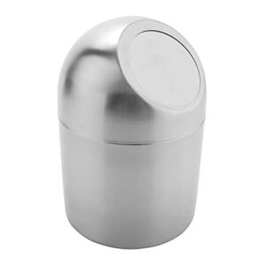 G.E.T. SSTB-6 Stainless Steel 4.75" Stainless Steel Table Top Trash Can, 4.75" Flap Lid, Stainless Steel Coffee Station Collection