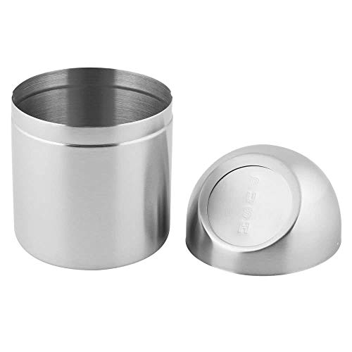 G.E.T. SSTB-6 Stainless Steel 4.75" Stainless Steel Table Top Trash Can, 4.75" Flap Lid, Stainless Steel Coffee Station Collection