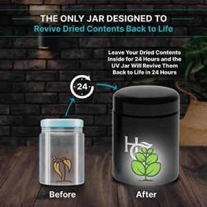 Herb Guard - Half Oz Airtight Jar and Smell Proof Containers (250 ml) Comes with Humidity Pack to Keep Goods Fresh for Months