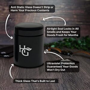 Herb Guard - Half Oz Airtight Jar and Smell Proof Containers (250 ml) Comes with Humidity Pack to Keep Goods Fresh for Months