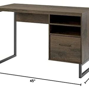 Amazon Brand - Ameriwood Home Rectangular Candon Writing Desk With 1 Drawer, Distressed Oak, Medium Brown, 19.5 in x 45 in x 30.1 in