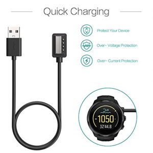 TUSITA Charger Compatible with Suunto 9, D5, Spartan Ultra HR, Spartan Sport Wrist HR, EON Core - Magnetic USB Charging Cable 100cm - GPS Watch Accessories