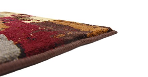 Unique Loom Barista Collection Area Rug - Catuai (5' 1" x 8' Rectangle, Multi/ Brown)