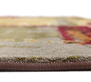 Unique Loom Barista Collection Area Rug - Catuai (5' 1" x 8' Rectangle, Multi/ Brown)