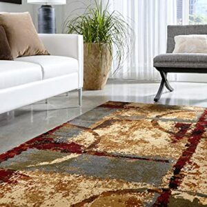 Unique Loom Barista Collection Area Rug - Catuai (5' 1" x 8' Rectangle, Multi/ Brown)