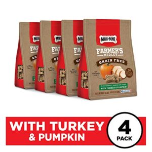 Milk-Bone Farmer's Medley Dog Treats, Turkey & Pumpkin, Brown,12 Ounces (Pack of 4), Grain Free