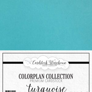 Colorplan Turquoise Blue Cardstock Paper - 8.5 X 11 Inch Premium Matte 100 Lb. Heavyweight - 25 Sheets from Cardstock Warehouse