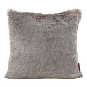 gdf studio ellison faux fur throw pillow, light brown