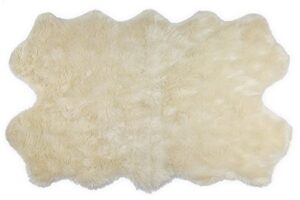 nouvelle legende® faux fur sheepskin premium rug quattro (43 in. x 73 in.) white