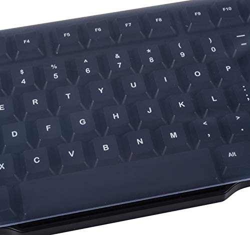 Universal Clear Waterproof Anti-Dust Silicone Keyboard Protector Cover Skin for Standard Size PC Computer Desktop Keyboards (Size: 17.52" x 5.51")