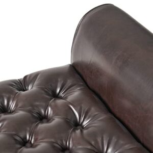 Christopher Knight Home Keiko Contemporary Rolled Arm Storage Ottoman Bench, Brown and Dark, 19.75" D x 50" W x 20.5" H