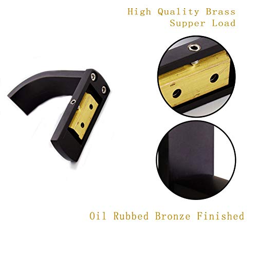 Kabter Brass Single Towel Robe Hook Hanging Clothes Hat Wall Mounted Holder Heavy Duty Hooks ,Oil Rubbed Black