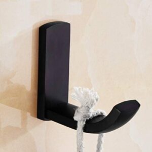 Kabter Brass Single Towel Robe Hook Hanging Clothes Hat Wall Mounted Holder Heavy Duty Hooks ,Oil Rubbed Black