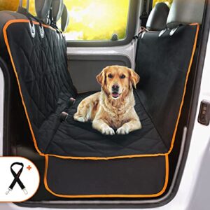 dog car seat cover for back seat for cars & suvs - durable pet car seat cover backseat protector, nonslip dog hammock for car, waterproof scratchproof rear seat cover against dirt, fur, w/side flaps