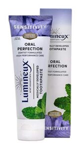 lumineux sensitivity toothpaste - fluoride free, certified non-toxic - no artificial flavors, colors, sls free, dentist formulated - relieves sensitive teeth without the harm - 3.75 oz