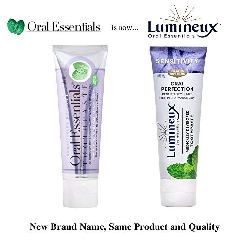 Lumineux Sensitivity Toothpaste - Fluoride Free, Certified Non-Toxic - NO Artificial Flavors, Colors, SLS Free, Dentist Formulated - Relieves Sensitive Teeth Without the Harm - 3.75 Oz