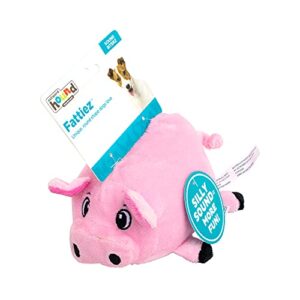 Outward Hound Fattiez Pig Plush Squeaky Dog Toy, Small