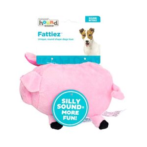 Outward Hound Fattiez Pig Plush Squeaky Dog Toy, Small