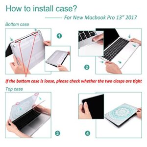 iCasso Compatible with MacBook Pro 13 inch Case 2022 2021-2016 Release A2338M2/M1/A2251/A2289/A2159/A1706/A1708, Plastic Hard Shell Case with 5 Rows Keyboard Cover for MacBook Pro 13" - Gray Tree