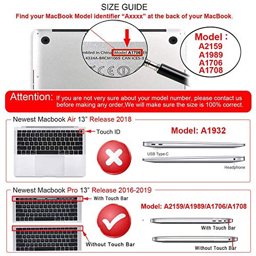 iCasso Compatible with MacBook Pro 13 inch Case 2022 2021-2016 Release A2338M2/M1/A2251/A2289/A2159/A1706/A1708, Plastic Hard Shell Case with 5 Rows Keyboard Cover for MacBook Pro 13" - Gray Tree