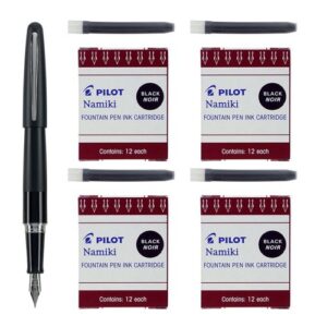 pilot bundle 1 metropolitan collection fountain pen 48 refills black 91111-69100