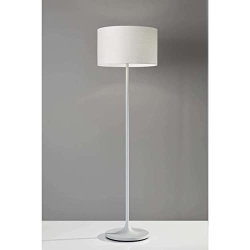 Oslo Matte White Metal Floor Lamp