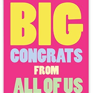 NobleWorks - Jumbo Congratulations Greeting Card (8.5 x 11 Inch) - Group Congrats Notecard from All of Us, Groups - Big Congrats From Us J3893CGG