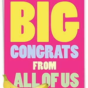 NobleWorks - Jumbo Congratulations Greeting Card (8.5 x 11 Inch) - Group Congrats Notecard from All of Us, Groups - Big Congrats From Us J3893CGG