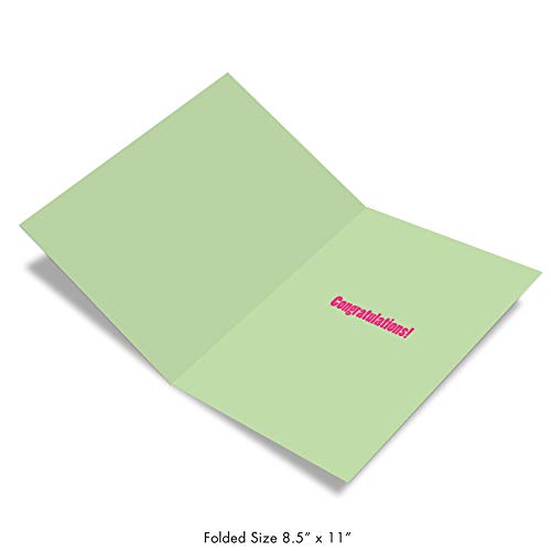 NobleWorks - Jumbo Congratulations Greeting Card (8.5 x 11 Inch) - Group Congrats Notecard from All of Us, Groups - Big Congrats From Us J3893CGG