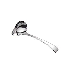 imeea small sauce ladle with pouring spout 18/10 stainless steel sauce drizzle spoon, 7inch