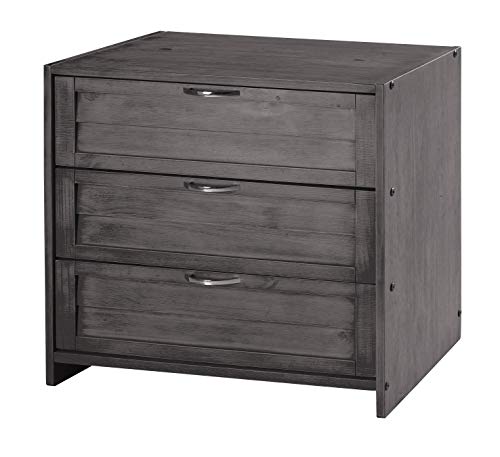 Donco Kids Louvers 3 Drawer Chest in Antique Grey