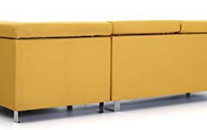 Glory Furniture Riveredge , Yellow Sectional (2 Boxes), 28"H X 109"W X 34"D,