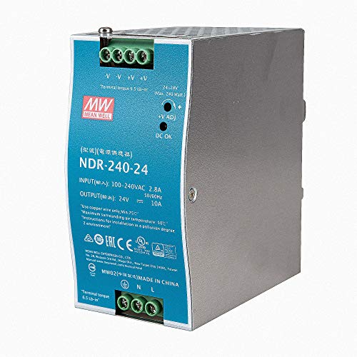 MEAN WELL NDR-240-24 240W 24VDC 10A AC/DC Industrial DIN Rail Power Supply Single Output for Industrial Applications (1)